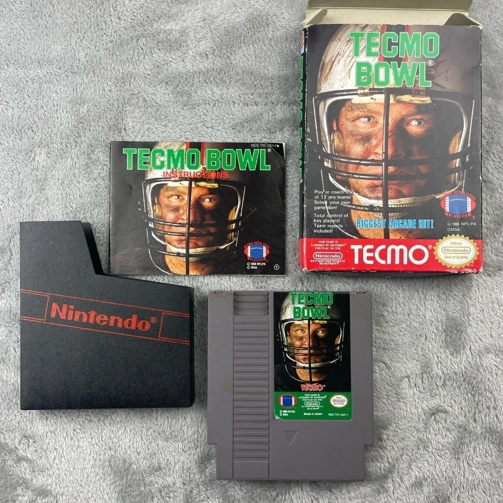 Tecmo Bowl Nintendo NES Authentic Original Tested Retro Vintage Game CIB